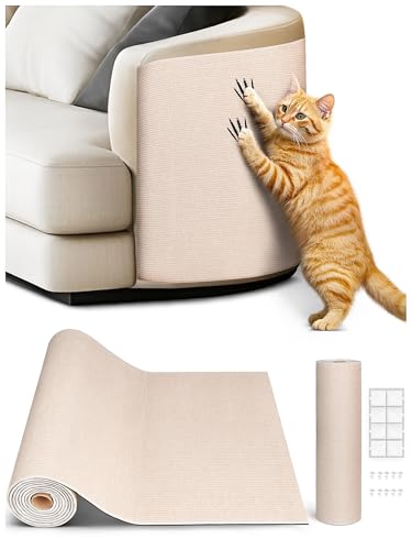 Minyii 78.7"x15.8" Cat Scratch Mat, Trimmable Self-Adhesive...