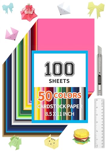 Papier cartonné coloré 100 feuilles assorties pour réussir la fabrication de cartes d'invitation