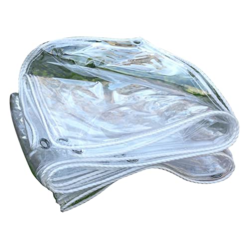 Bâche imperméable transparente avec œillets protection pluie meuble de jardin