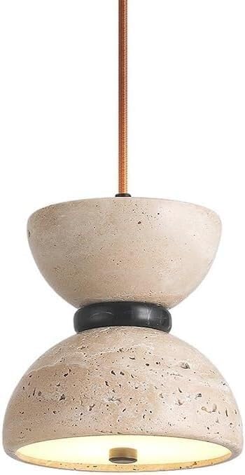Lustre Japonais en Marbre pour Îlot de Cuisine - Suspension Hauteur Réglable Salon