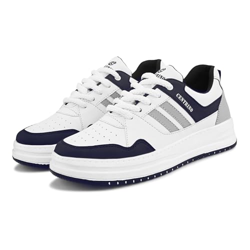 Image of Centrino High Top Sneakers for Men | Shoes for Man Stylish | Casual Lace-Up Lightweight Canvas Walking Shoes | Cushioned Insole | Breathable Comfortable | Anti-Skid Sole | Trendy Mens Sneaker Shoes (9538)