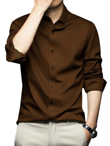 Image of CVC Mens Satin Regular Fit Formal Shirt.