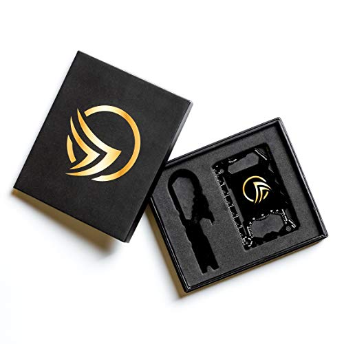 Kema 46-In-1 Multitool Credit Card With Knife, Screwdriver, Box Cutter, Wrench, And Beer Bottle Opener, Compact Wallet Size Survival Tool, Stainless Steel Construction #TOP3