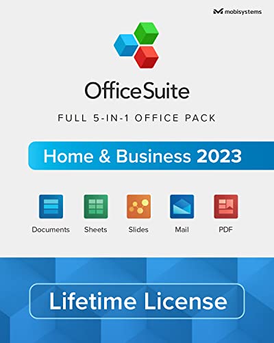 OfficeSuite Home & Business 2023 - Lifetime License - Documents, Sheets, Slides, PDF, Mail & Calendar for Windows