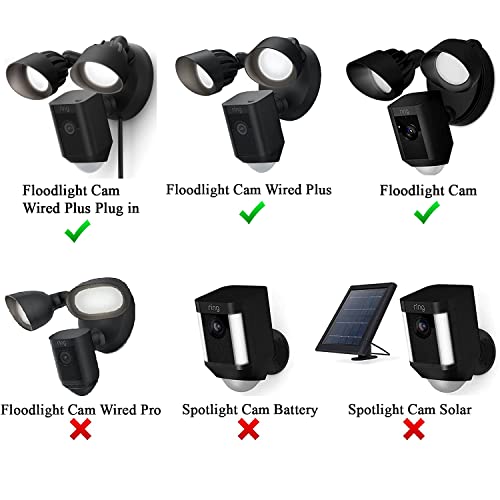 Silicone Skin Case Cover For Ring Floodlight Camera - Sun Glare, Uv & Weather Protection Skins Cover - White #TOP4