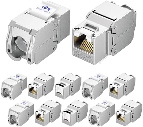Cable Matters [UL Listed] 10Gbps 12-Pack Shielded Cat6A Keystone Jack