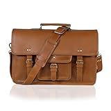 Bolso bandolera de cuero de alta calidad de 45,7 cm para hombre y mujer, para laptop, crossbaody, bolso de mano, hombro, bolsa de viaje