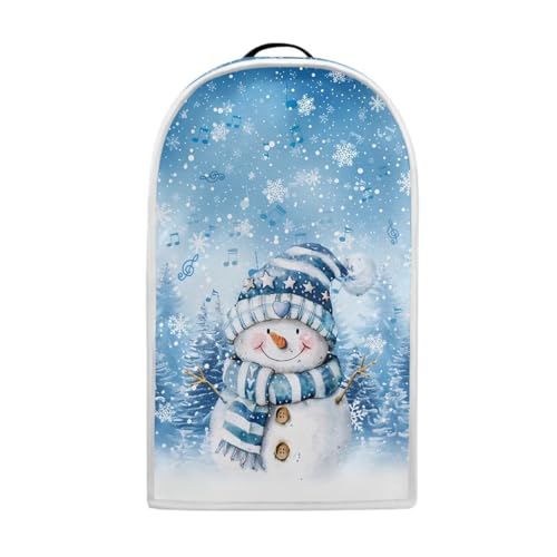 PJHEQOXE Christmas Blender Cover Cute Snowman Stand Mixer Coffee Juice Machine Blender Dust Cover and Fingerprint Protection Small Kitchen Appliance Covers