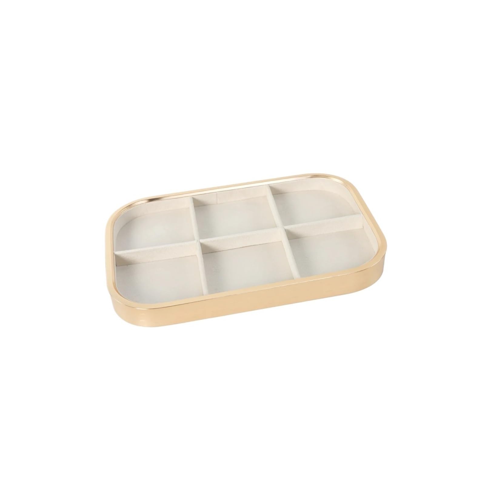 MKYYIOED Jewelry Trays Metal Jewelry Display Tray Necklace Ring Velvet Jewellery Storage