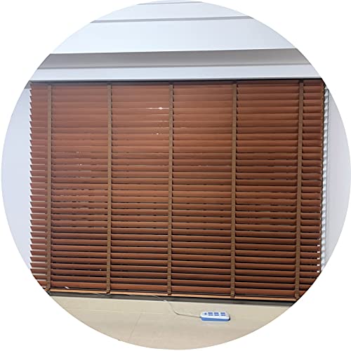 WENZHE Sichtschutz Horizontale ​Jalousien,drinnen Schmücken Abgeschnitten Jalousie, Einstellbar Massivholz Raffrollos, Zum Gesundheitsmuseum Salon, Anpassbar (Color : Brown, Size : 45cmx180cm) Cover