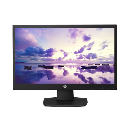 (Renewed) HP 18.5 inch (46.9 cm) LED Backlit Desktop Computer Monitor with VGA Port, 1366 x 768 Pixels HD, 200 nits Brightness, 60Hz Refresh Rate, 5ms Repsonse Time, Anti-Glare Display, Black