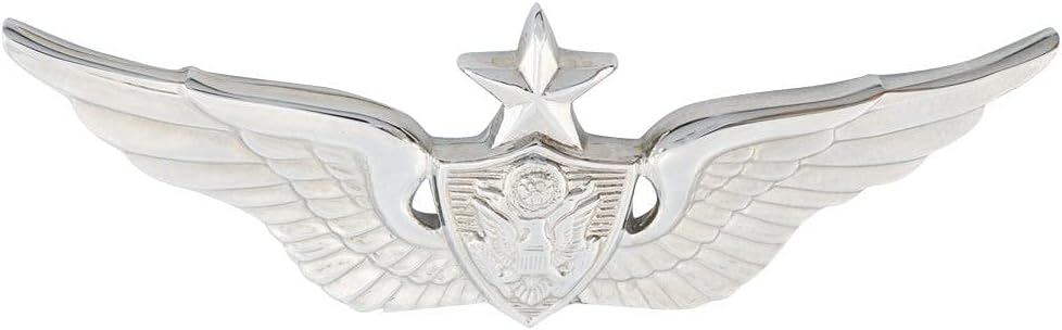 MEDALS OF AMERICA EST. 1976 Army Senior Aircrew Badge Full Size Nickel Finish, Mirror, One size