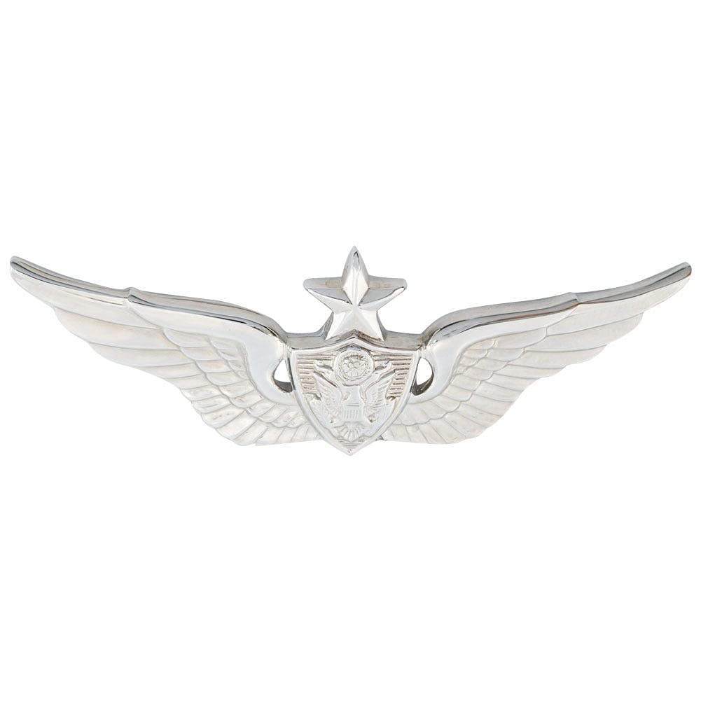 MEDALS OF AMERICA EST. 1976Army Senior Aircrew Badge Full Size Nickel Finish, Mirror, One size