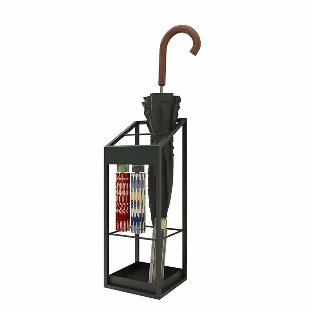 DFGHNBVC Metal Umbrella Stand With Drip Tray - Stylish Cane Storage Rack For Home, Hotel Office Decor - Elegant Rose Gold Design, Perfect For Entryway Nization