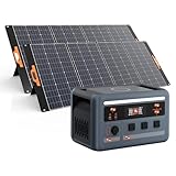 OSCAL PowerMax 1800 Portable Power Station with 2x400W Solar Panel, 1024Wh LiFePO4 Battery, 1800W AC (3600W Surge)/100W USB-C Output,Solar Generator for Camping, RV, Home Backup Power