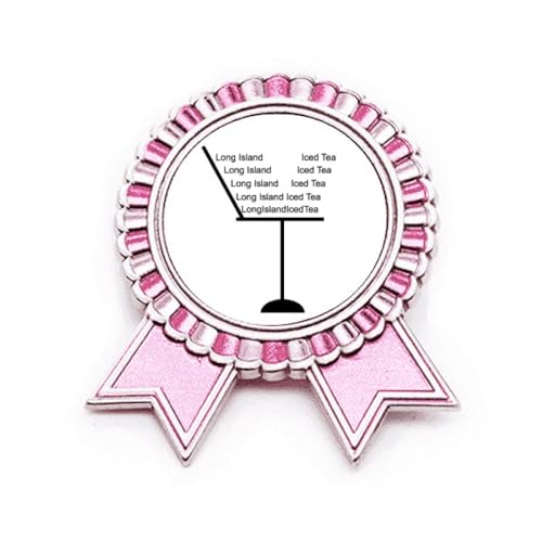 Broche thé glacé Long Island Rose en métal taille M