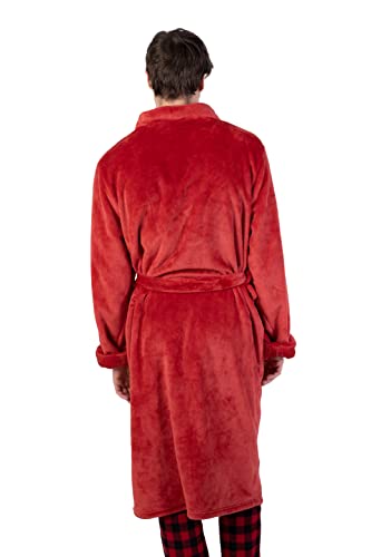 Ultra Game NCAA Men's Lounge Bath Robe Cardinal Red3