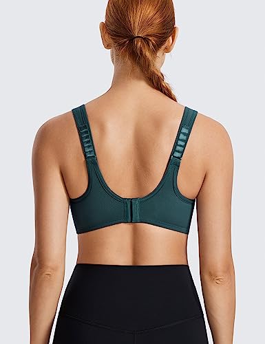 Image of SYROKAN Women's Max Control Underwire Sports Bra High Impact Plus Size with Adjustable Straps Unlined Bra