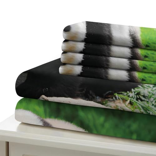 Housse de couette panda microfibre résistante avec fermeture éclair