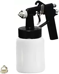 Pistola de pintura de Ar Direto c/caneco 650 ml Pulverizadora de tinta esmalte, sintetica, latex, automotiva, Parede 2 bicos 30 40 PSI