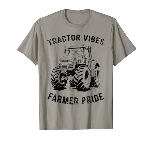 Tractor Vibes Farmer Pride Plowing Farming Agriculture Camiseta