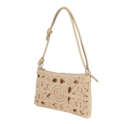 Boho Tote en maille tissée creuse, un grand cabas d'été à la finition soignée et raffinée