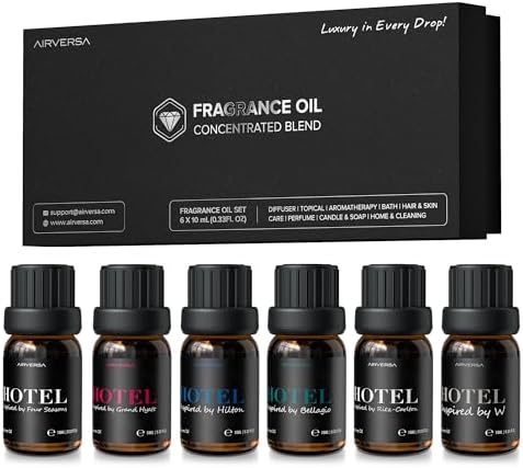 Amazon.com: Airversa Hotel Scent Diffuser Oils, Fragrance Oils Set ...