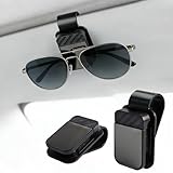 Dengthrive 2 Stück Brillenhalter für Auto Sonnenblende, Universal Aufsteckbar Sonnenbrillenhalter Auto, Brillenhalterung Auto Zubehör Innenraum Deko für Die Meisten Brillen und Sonnenbrillen