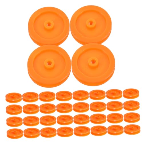 GANAZONO 100Pcs Plastic Pulley Wheel for for Robots Cars Aircraft Wear Resistant Crafting Parts for Engineering Projects