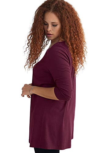 Ellos Women's Plus Size 3/4 Sleeve Knit Tunic - 18/20, Navy Blue #TOP2