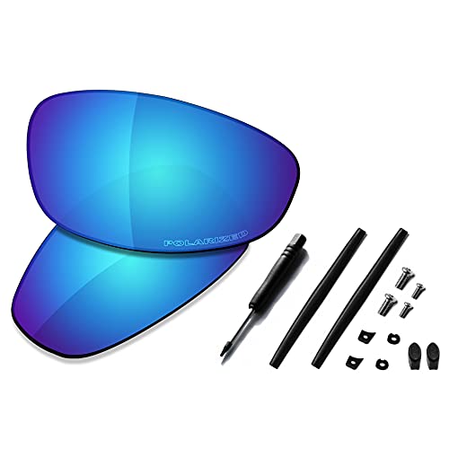 Image of SAUCER Premium Replacement Lenses & Rubber Kits for Oakley Juliet Sunglasses High Defense - Glacier Blue Polarized