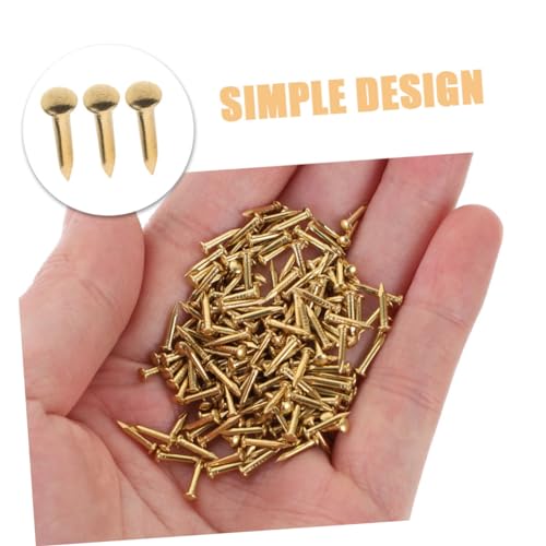ORFOFE 100 piezas clavos metálicos de cabeza redonda para colgar cuadros, ideales para oficina y tiendas miniatura 7