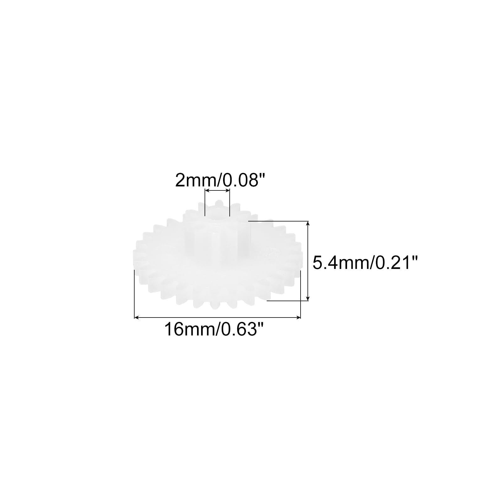 MECCANIXITY 30Pcs Plastic Gears 30 Teeth Plastic Double Gears Model 30122BA Reduction Gear for RC Car Model DIY Robot,White Module 0.5