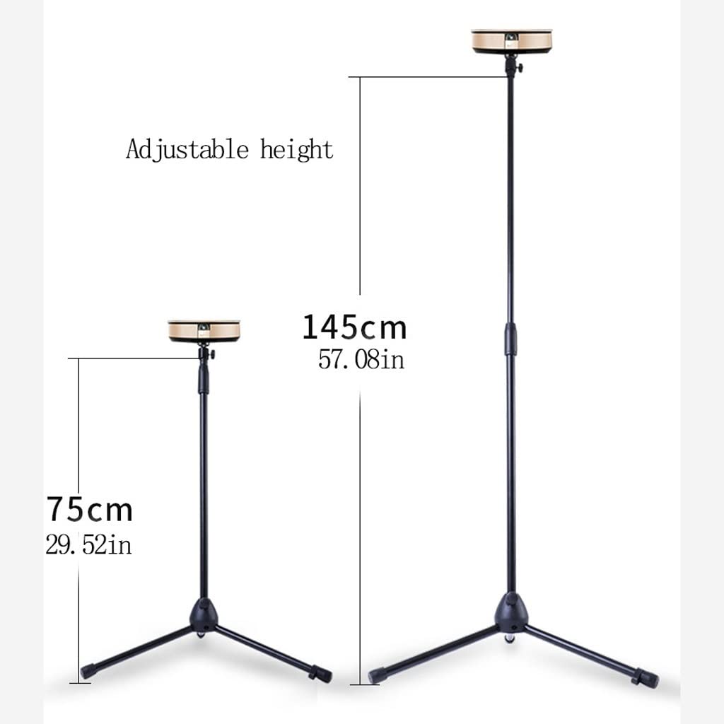 Support Videoprojecteur Trépied à projecteur à projecteur au Sol La tête sphérique Peut être pivotée de Hauteur à 360 ° Peut être ajustée 29.52-57.08" Support Projecteur