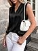 BTFBM Tank Top for Women 2026 Summer Spring Silk Satin V Neck Pleated Sleeveless Work Blouses Business Casual Outfits(Black, XX-Large)