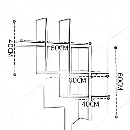 Estantería moderna de pared estante flotante retro salón y cocina