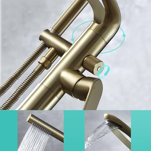 Robinet Mitigeur de Baignoire en Cascade avec Accessoire de Douche - 3