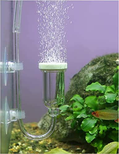 Aquarium Luftstein, Zubehör für Aquarienluftpumpen Kit mit Steuerventil Leise Super-High Diffusor für gelösten Sauerstoff Lässt Super Tiny Bubbles für Aquarium und Hydroponic (35mm) Cover