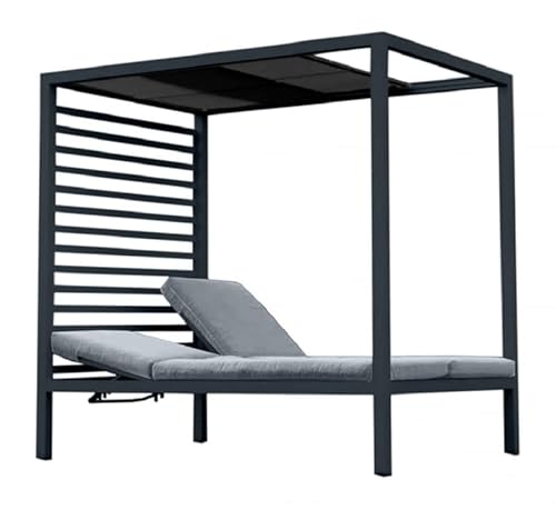 Pergola, Pabellón pequeño,Jardín,Tumbona en Antracita/Gris (2,1 m x 1,49 m ) longevo y Duradero Cover