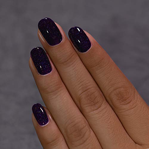 Image of ILNP Annabelle - Striking Blackened Eggplant Purple Holographic Nail Polish