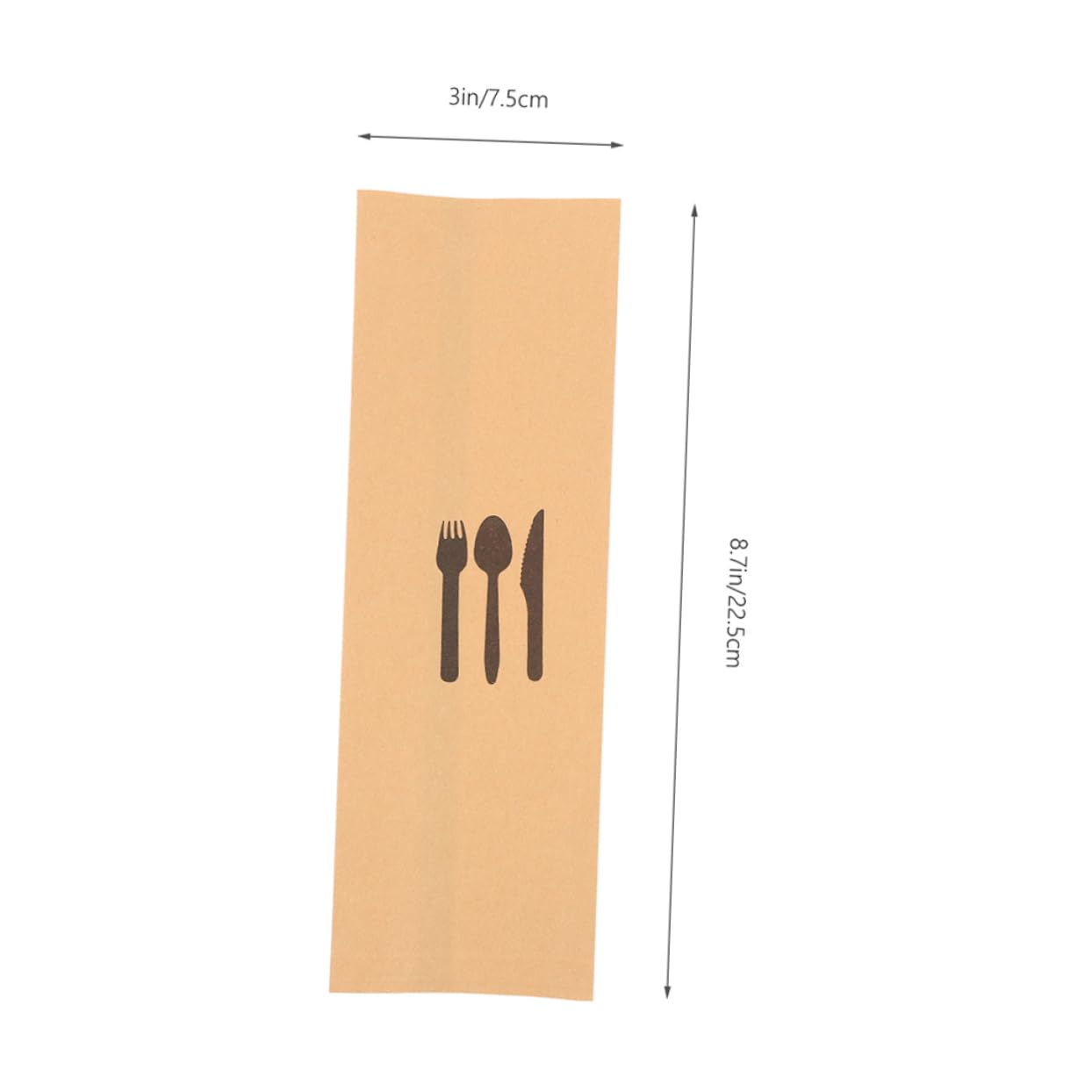 Cabilock 200pcs Paper Cutlery Holders for Weddings and Parties Utensil Storage Bags for Banquets and Restaurants Elegant Rustic Design for Spoons and Forks