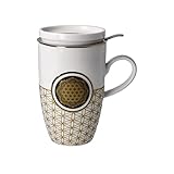 teetassen weiß  Goebel Yin Yang Blume des Lebens Wei? - Teetasse mit Deckel und Sieb