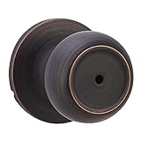 Amazon Basics Bedroom/Bathroom Door Knob With Lock, Coastal, Oil Rubbed Bronze