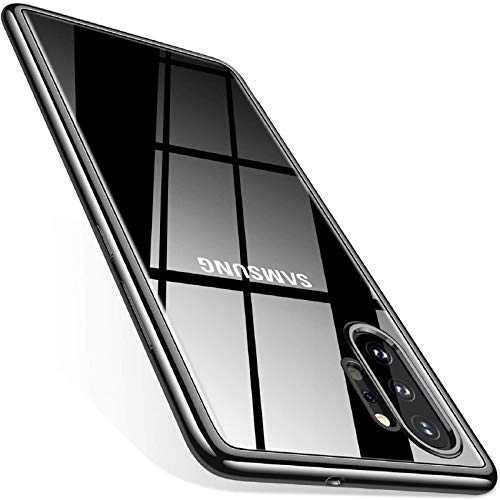 TORRAS Galaxy Note 10 Plus Case/Galaxy Note 10 Plus 5G Case Crystal Clear Ultra-Thin Slim Fit Soft TPU Cover Compatible with Samsung Galaxy Note 10 Plus 6.8 inch, Black