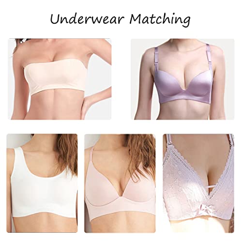 Ericotry HCZU73574 1Pair Transparent Breathable Silicone Perforated Bra Inserts Booster Insert Pads Swimsuits Bikini Chest Pad Breast Pads thumb #5
