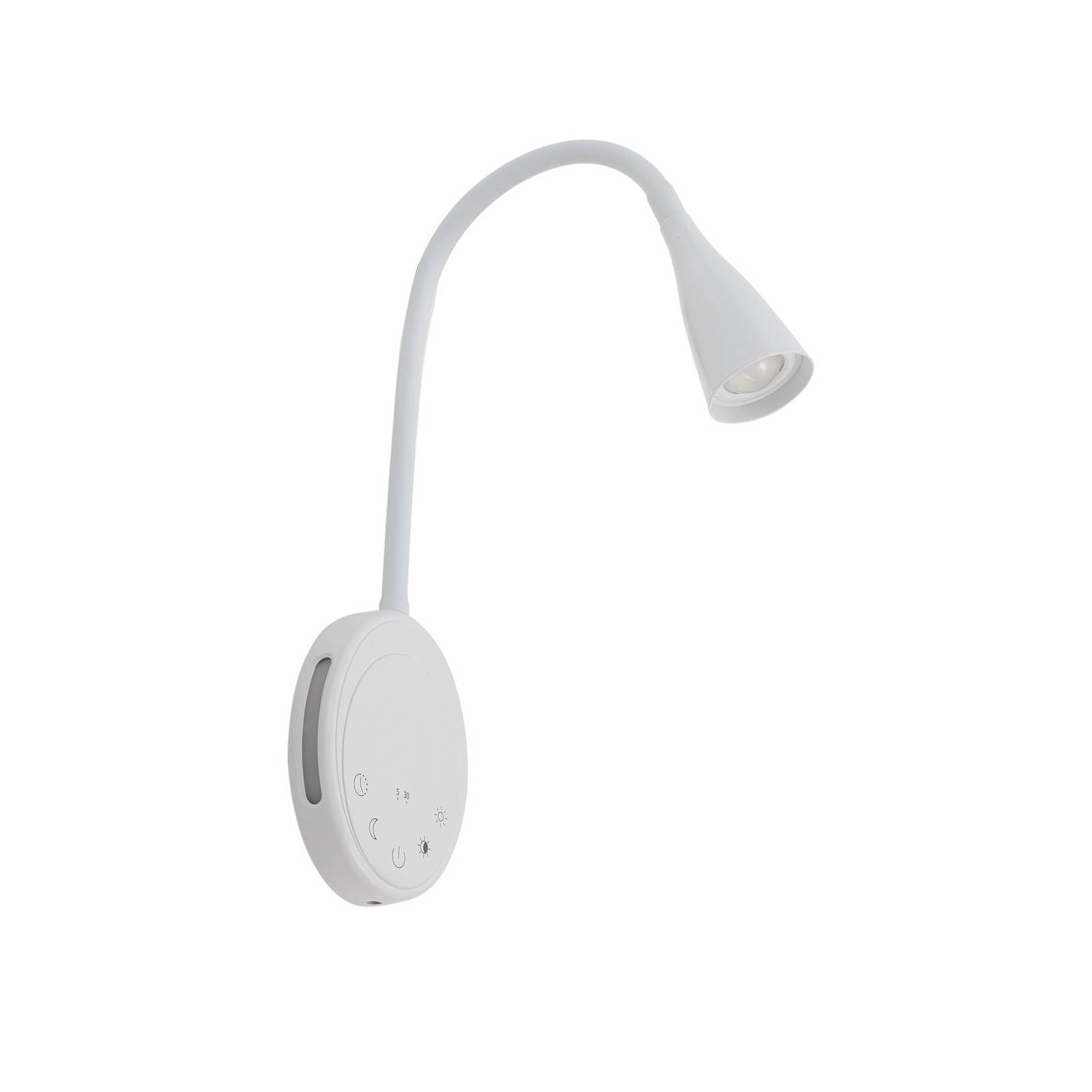Lindby Led Reading Lamp Zayna, White, Cct, Usb, Dimmable, Timer