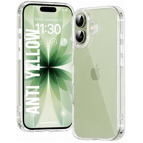 Image of DIZORO Crystal Clear Compatible with iPhone 17 Case with Anti-Yellow Anti-Scratch Shockproof Transparent Cover