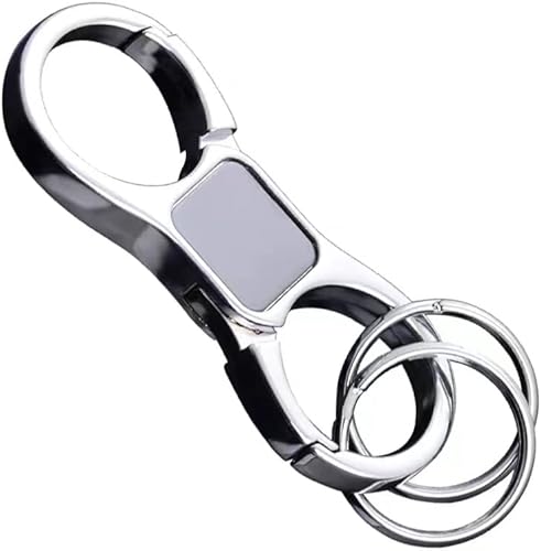 choolo Detachable Car Keychain Clip with Quick Release Key Rings, Universal Key Fob Holder with 2 Detachable Keyrings, Heavy Duty Car Keychain Organizer for Men and Women