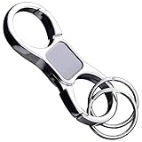 choolo Detachable Car Keychain Clip with Quick Release Key Rings, Universal Key Fob Holder with 2 De