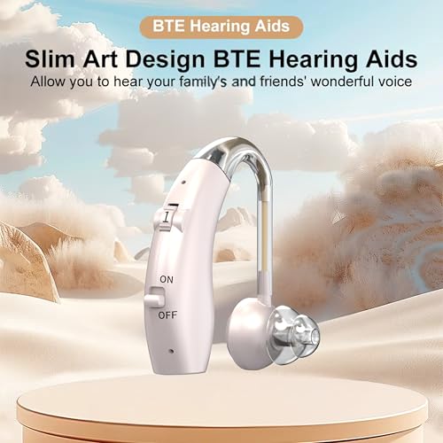 Image of Fastwell F25 Rechargeable Hearing Aid for Adults & Seniors, Behind-the-Ear Design, 30 Min Quick Charge, Noise Reduction, Single Ear With 6-Month Warranty (Rose Gold)